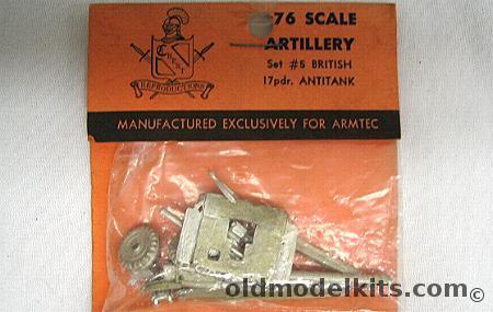 Crest-Armtec 1/76 British 17pdr. Antitank Gun - Bagged, 5 plastic model kit